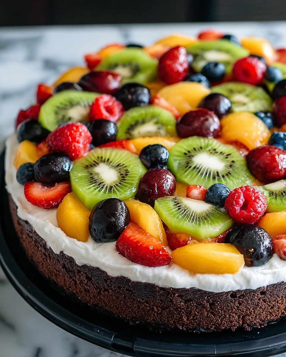 Brownie Fruit Pizza Recipe - Recipe Image