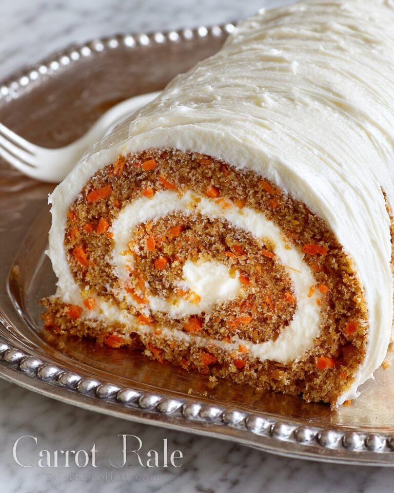Easy Carrot Cake Roll with Cream Cheese Icing Recipe
