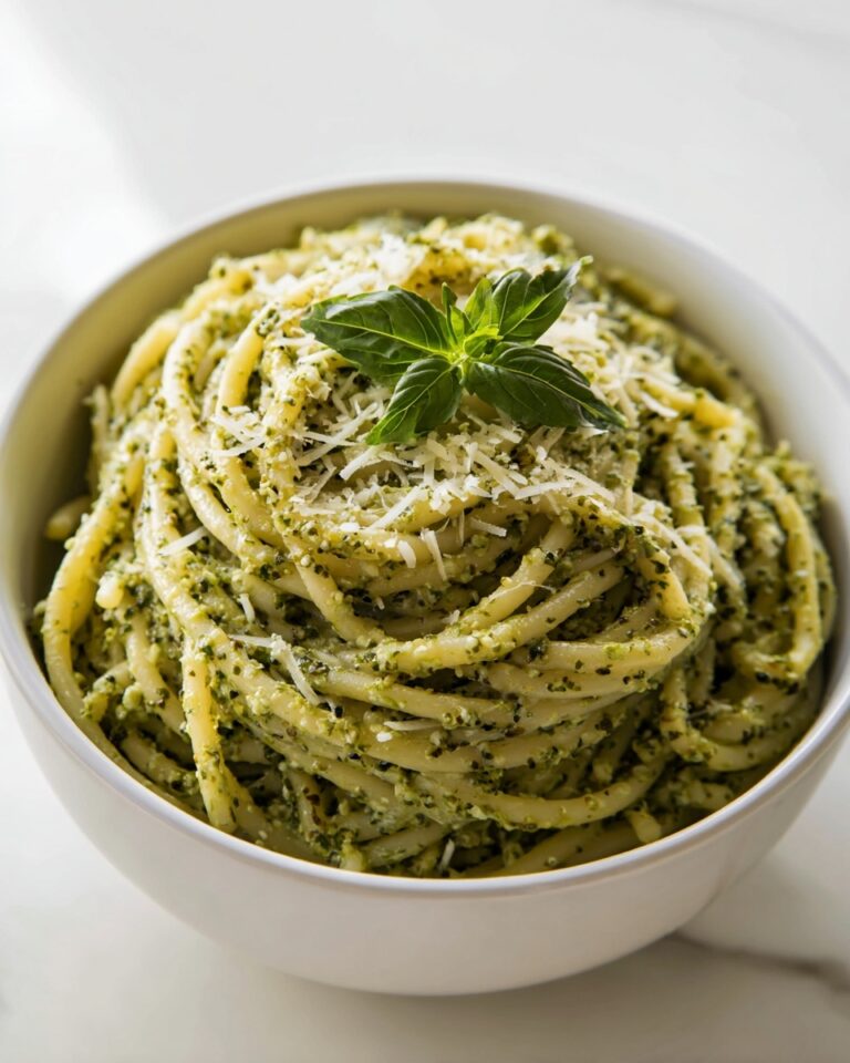 Creamy Pesto Pasta with Cherry Tomatoes and Parmesan Recipe