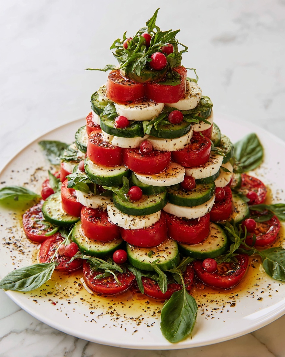 Caprese Christmas Tree Recipe - Recipe Image