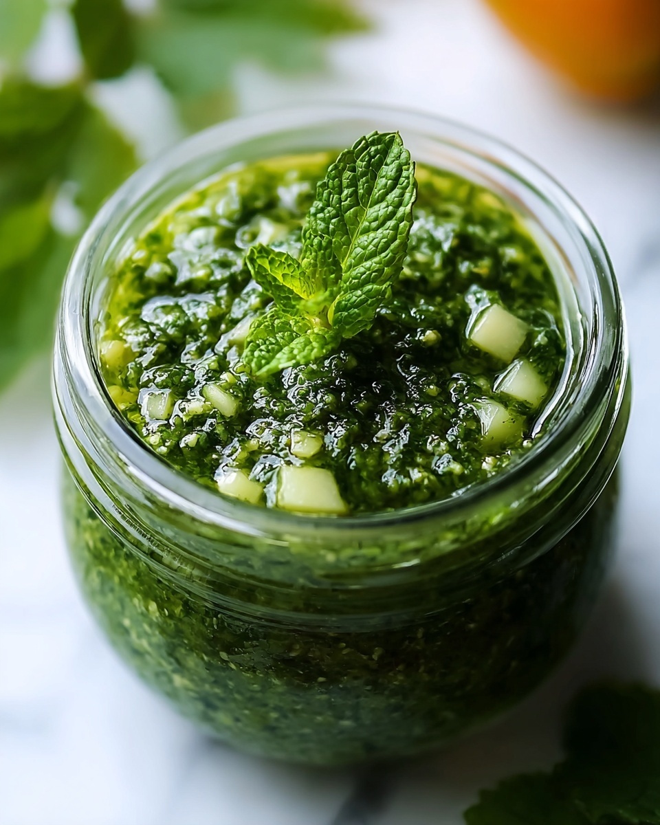 Easy Mint Apple Sauce From Scratch in a Jar Recipe - Recipe Image
