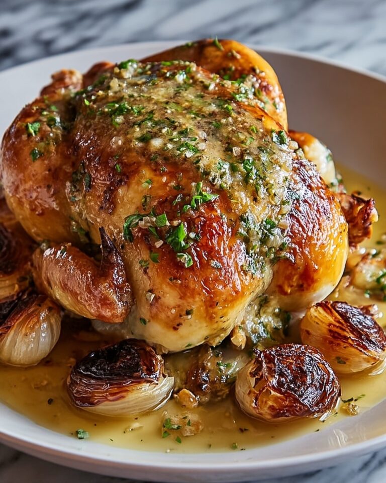 Rustic Roasted Garlic Chicken with Asiago Gravy Recipe
