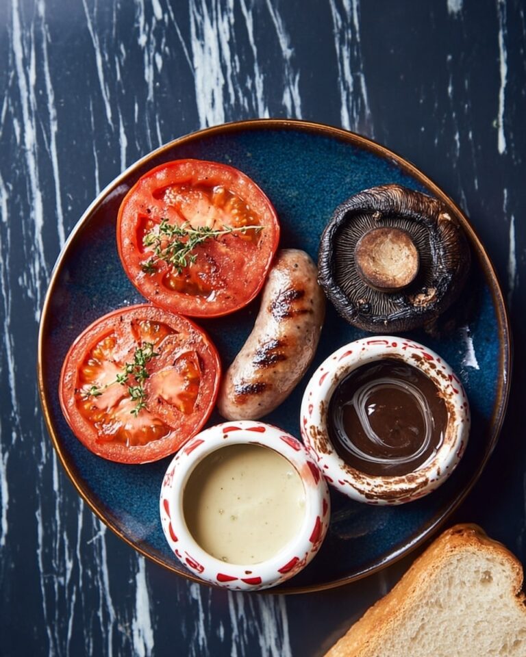 Sausages with Roasted Tomatoes and Portobello Mushrooms Recipe