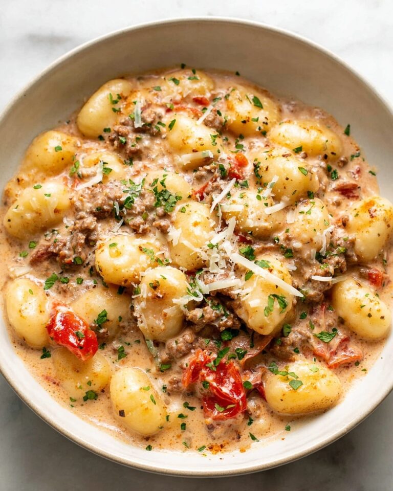 Ground Beef Gnocchi in Creamy Tomato Sauce Recipe
