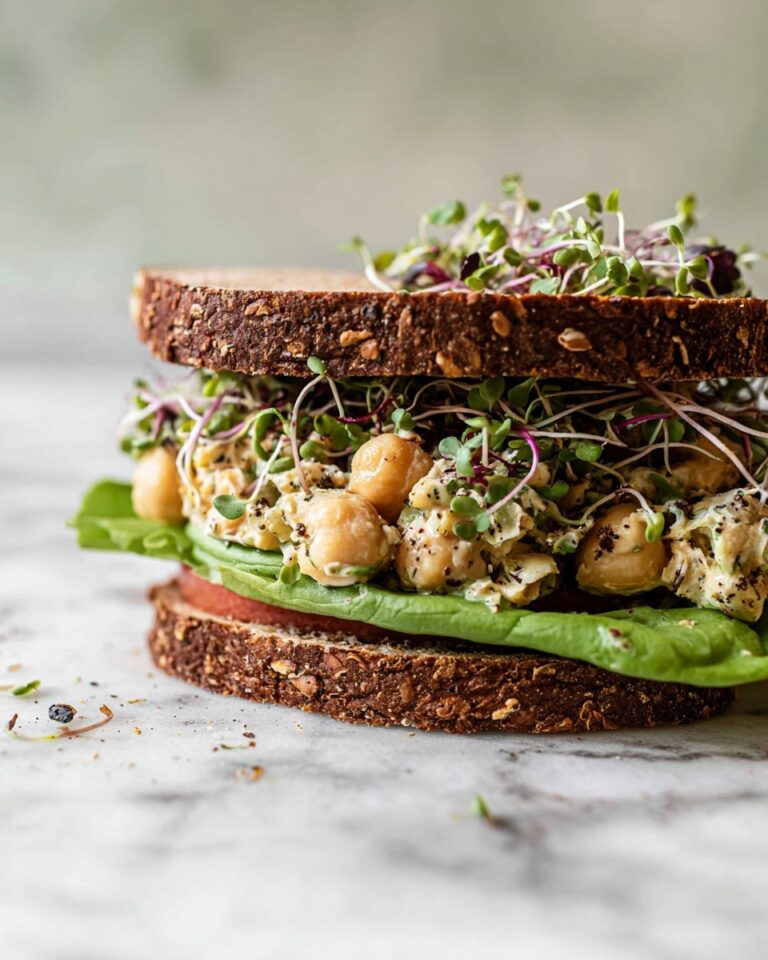 Chickpea Salad Sandwich with Avocado and Fresh Veggies Recipe