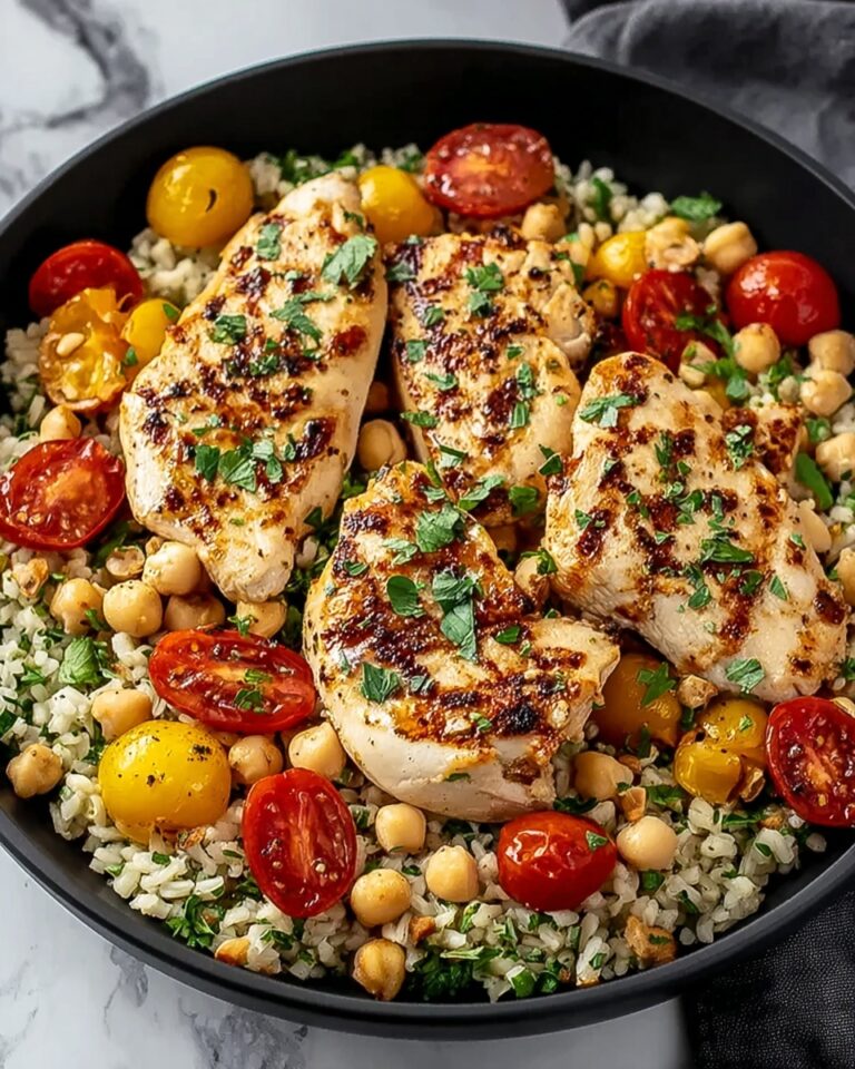 Chicken, Rice, Feta, and Tomato Skillet Meal Recipe