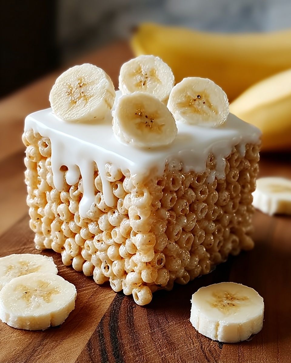 Irresistible Banana Pudding Rice Krispie Treats Recipe - Recipe Image