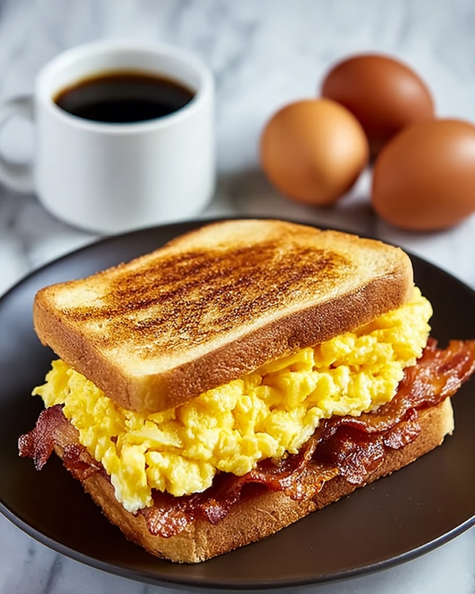Bacon & Egg Breakfast Grilled Cheese Recipe - Recipe Image