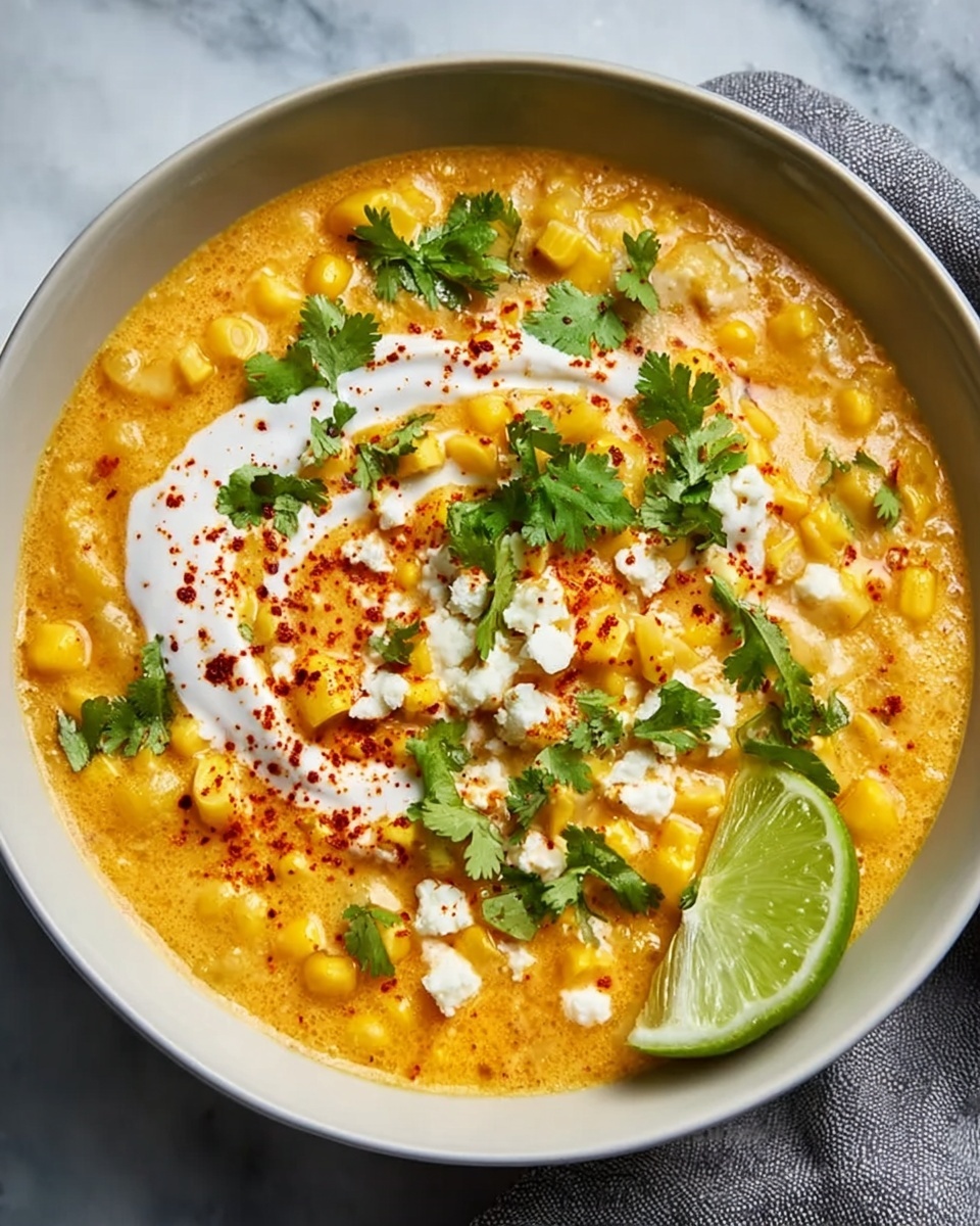 Creamy Mexican Street Corn Soup Recipe - Recipe Image