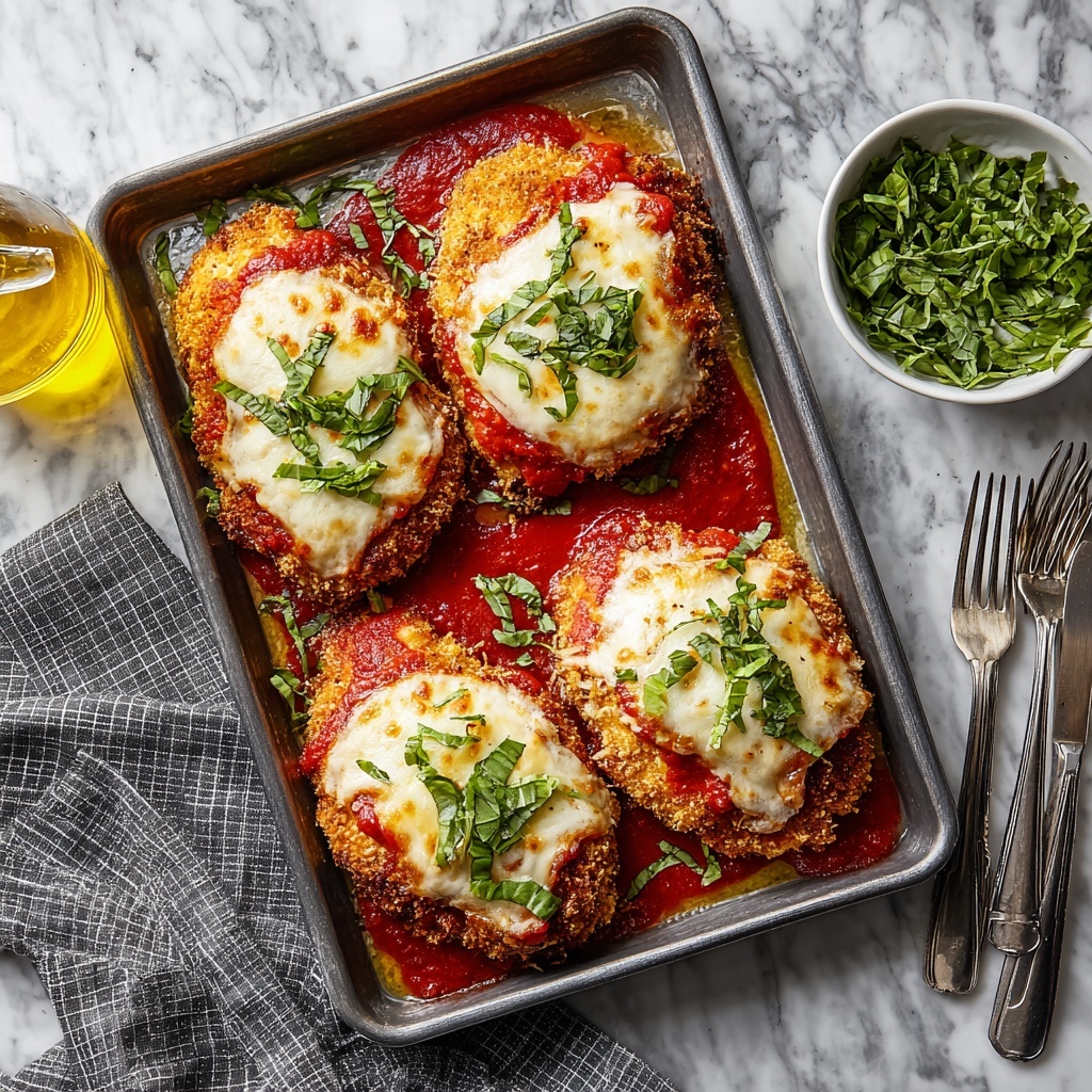 Easy Weeknight Chicken Parmesan: Crispy, Cheesy, Oven-Baked Recipe - Recipe Image