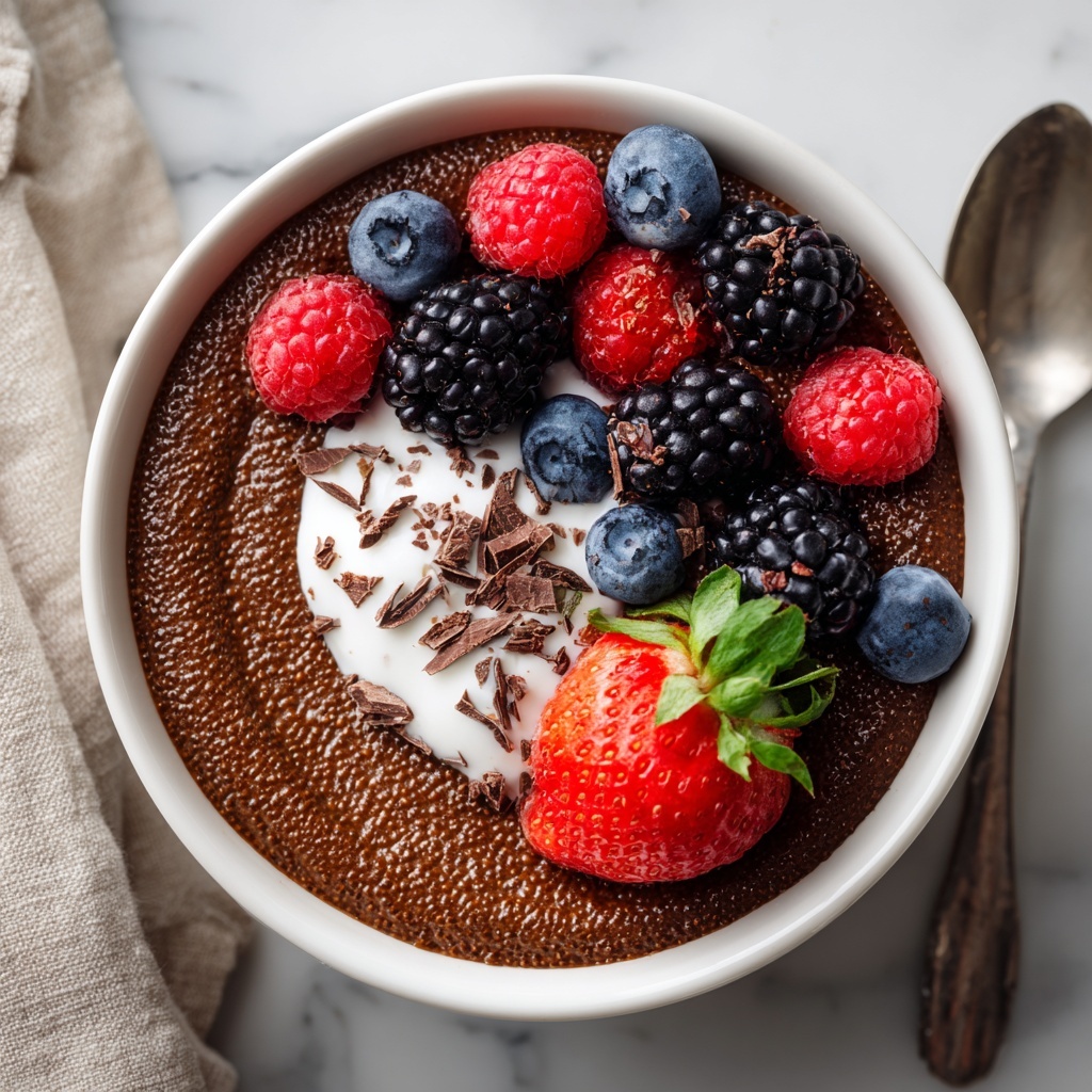 Creamy Chocolate Chia Pudding: Healthy Make-Ahead Treat Recipe - Recipe Image