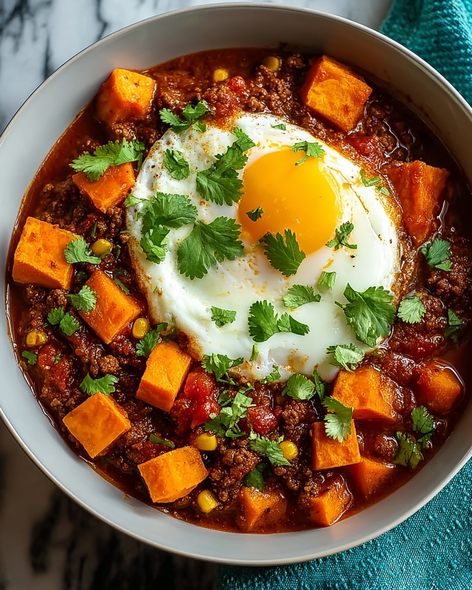 Chorizo Breakfast Chili with Sweet Potatoes Recipe - Recipe Image