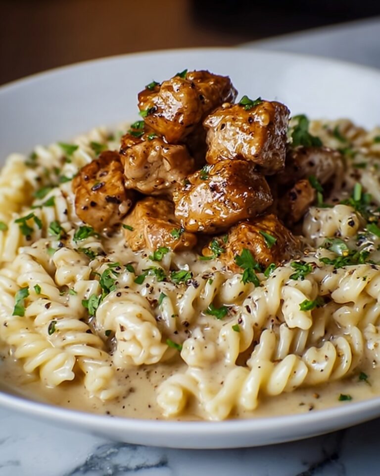 Garlic Butter Chicken Bites & Spicy Cajun Alfredo Twisted Pasta Recipe
