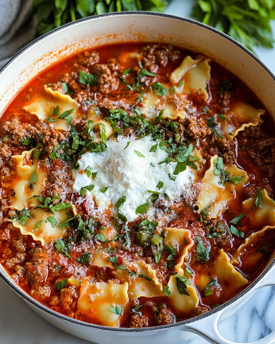 Delicious Homemade Lasagna Soup Recipe - Recipe Image