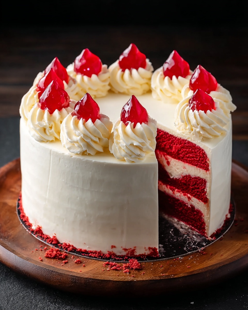 Red Velvet Cheesecake Cake Recipe - Recipe Image