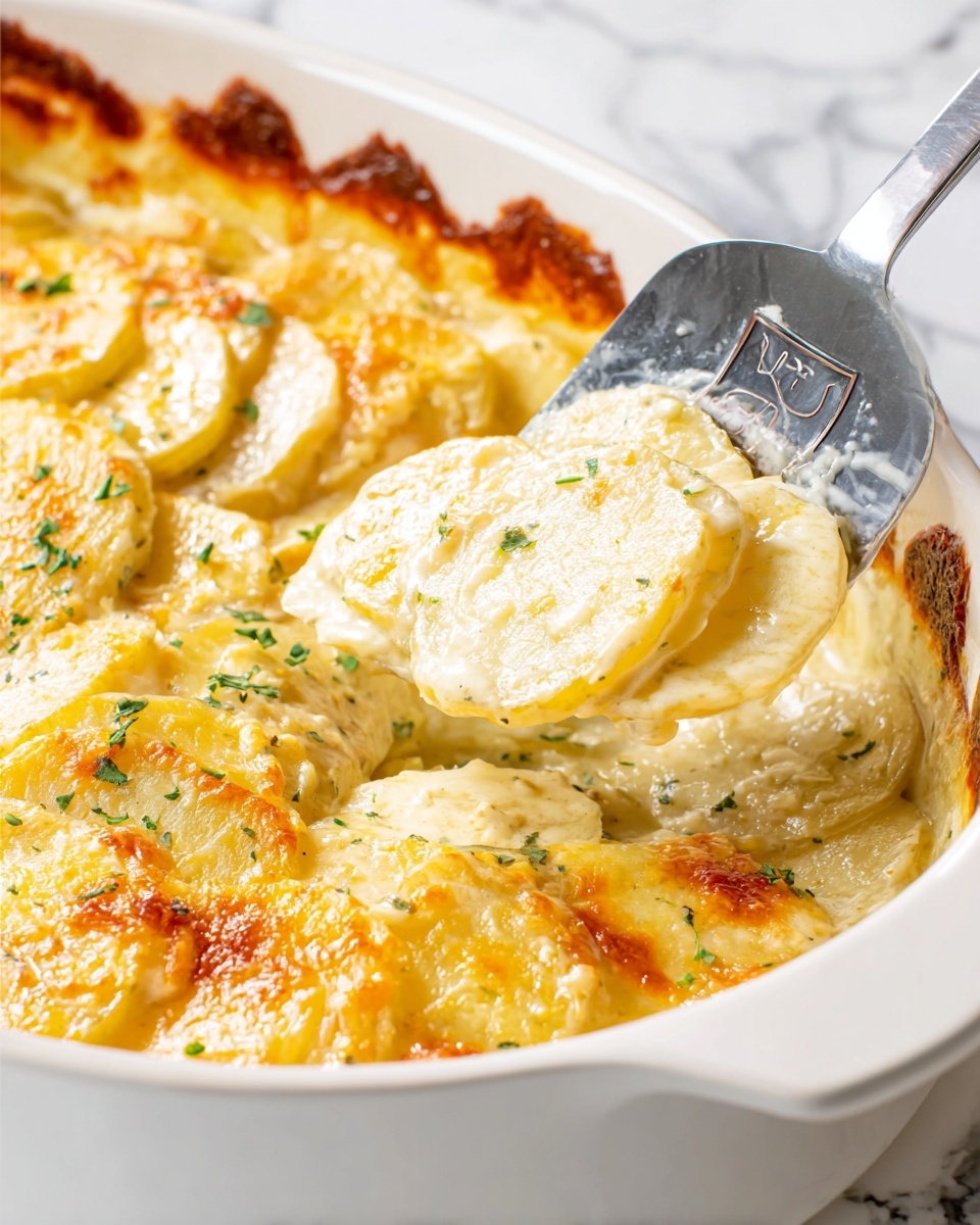 Easy Cheesy Scalloped Potatoes Recipe - Recipe Image