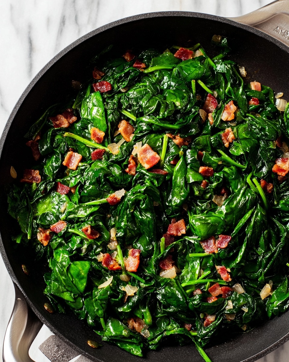 Sautéed Spinach with Bacon Recipe - Recipe Image