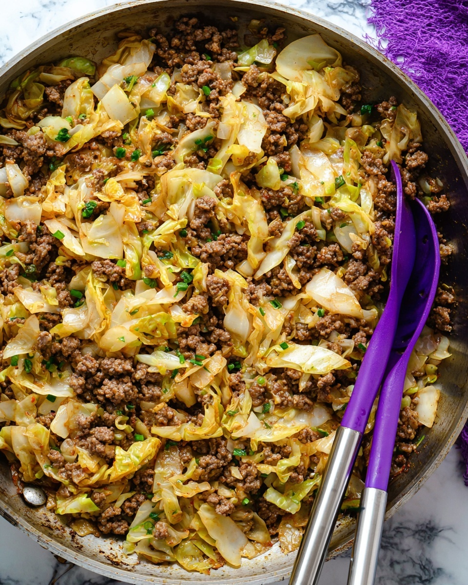 Ground Beef and Cabbage Skillet Recipe - Recipe Image
