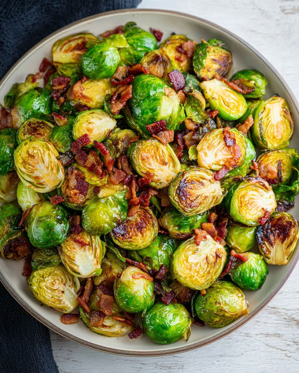 Crispy Roasted Brussels Sprouts with Bacon Recipe - Recipe Image