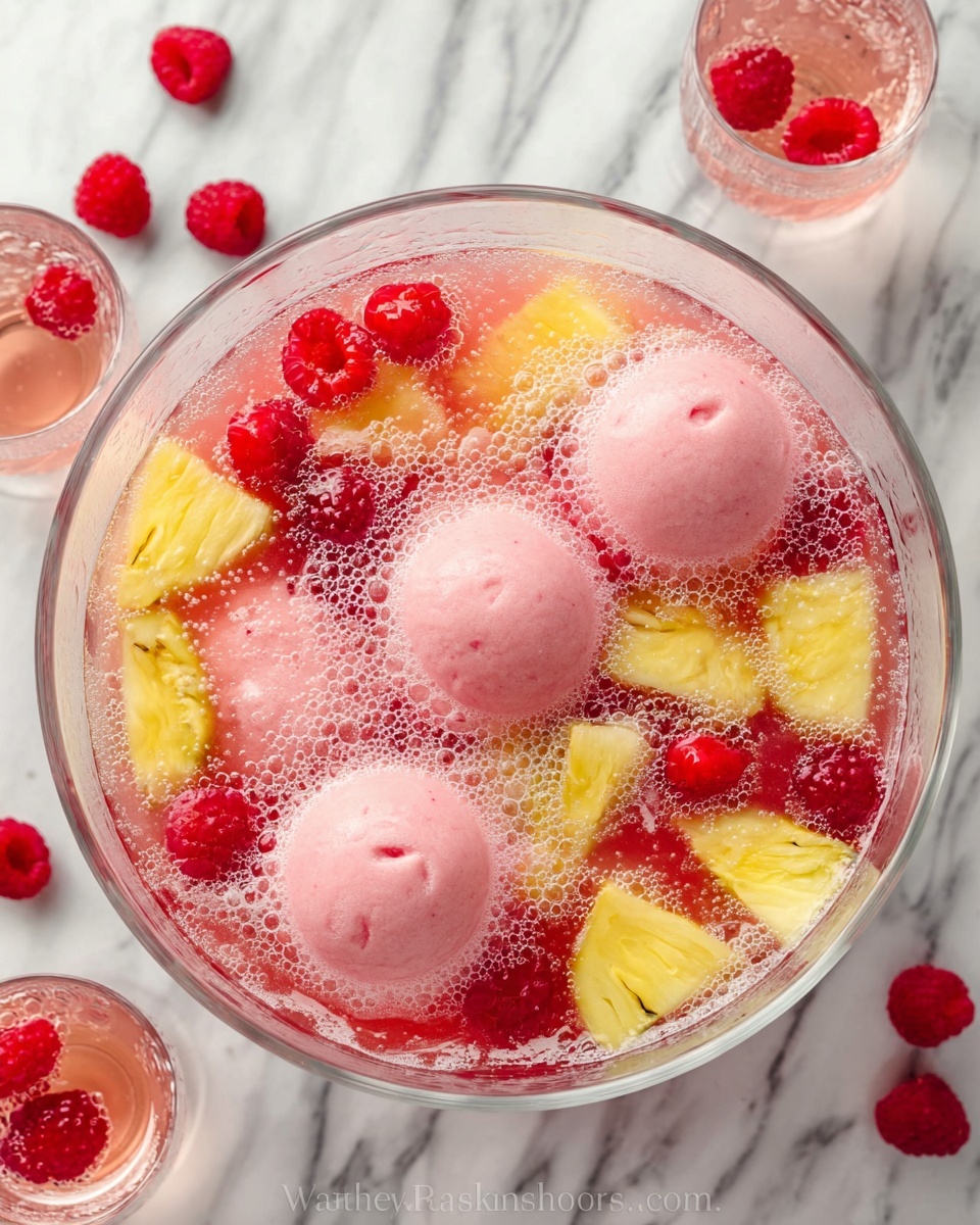 Raspberry Sherbet Party Punch Recipe - Recipe Image