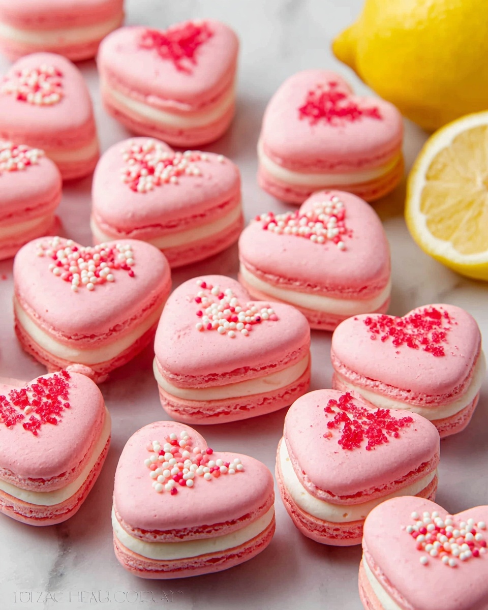 Heart Macarons with Lemon Buttercream Recipe - Recipe Image