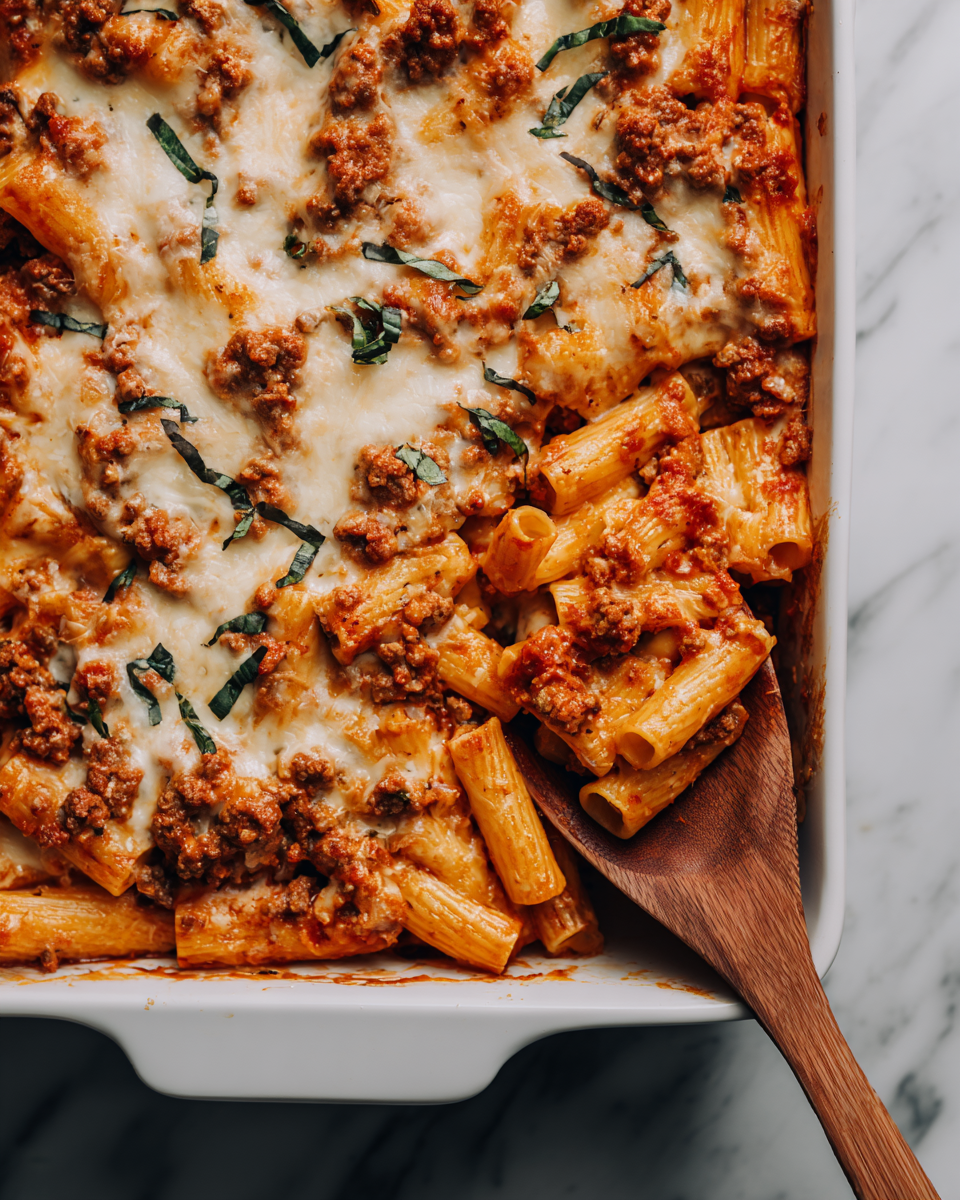 Baked Ziti (Easy Pasta Casserole) Recipe - Recipe Image