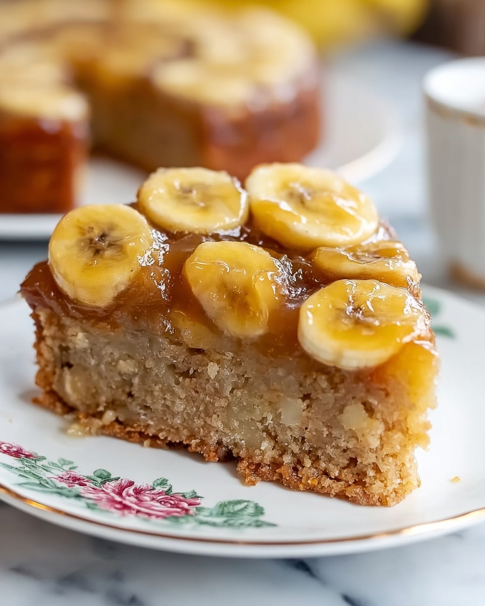 Banana Upside Down Cake Recipe - Recipe Image