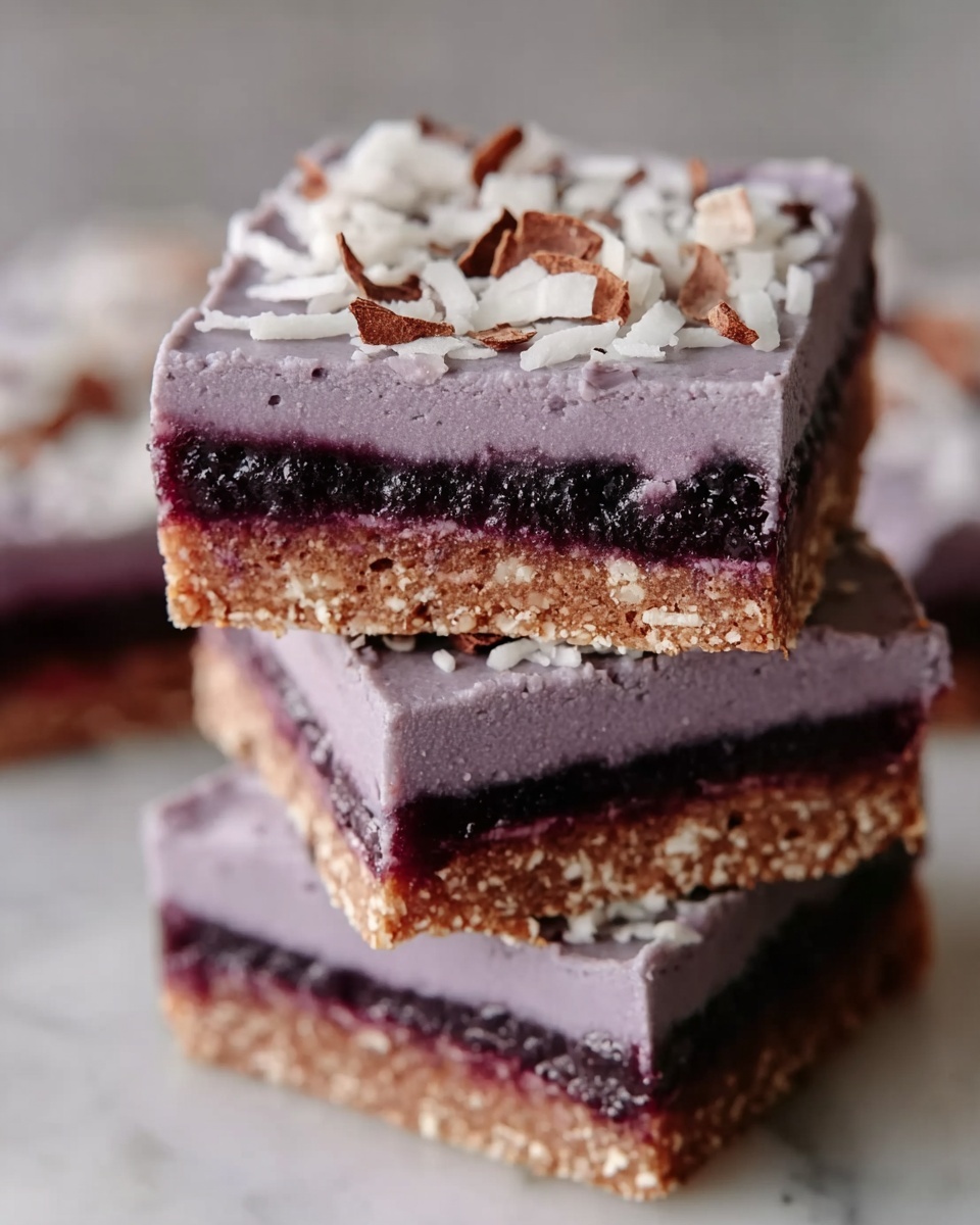 Sweet and Chewy Blackberry Coconut Bars Recipe - Recipe Image