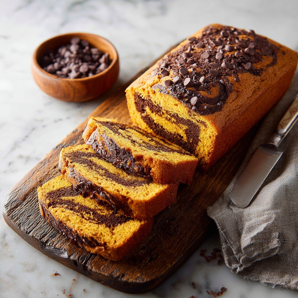 Easy Cake Mix Pumpkin Bread with Chocolate Chips Recipe - Recipe Image