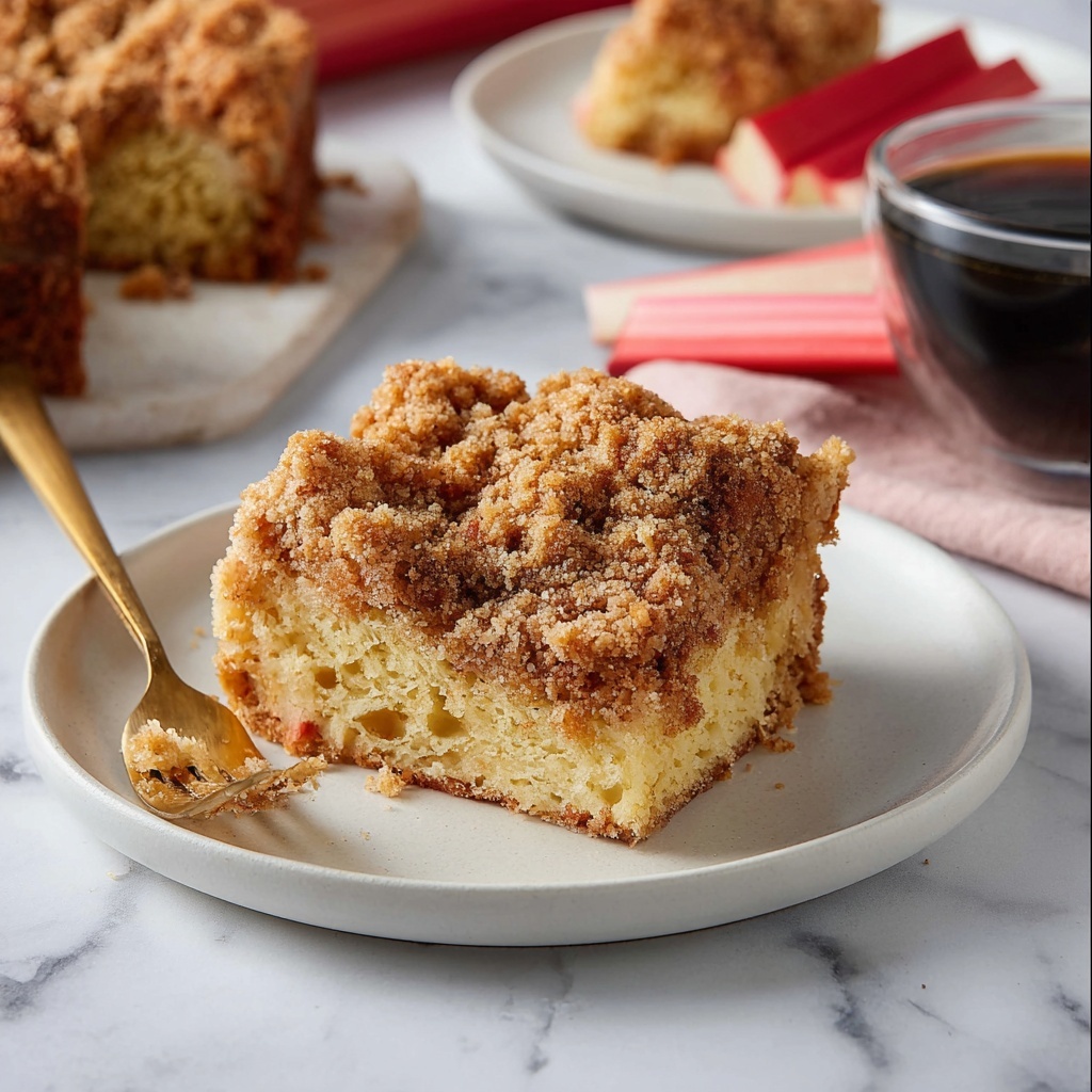Rhubarb Yogurt Coffee Cake Recipe - Recipe Image