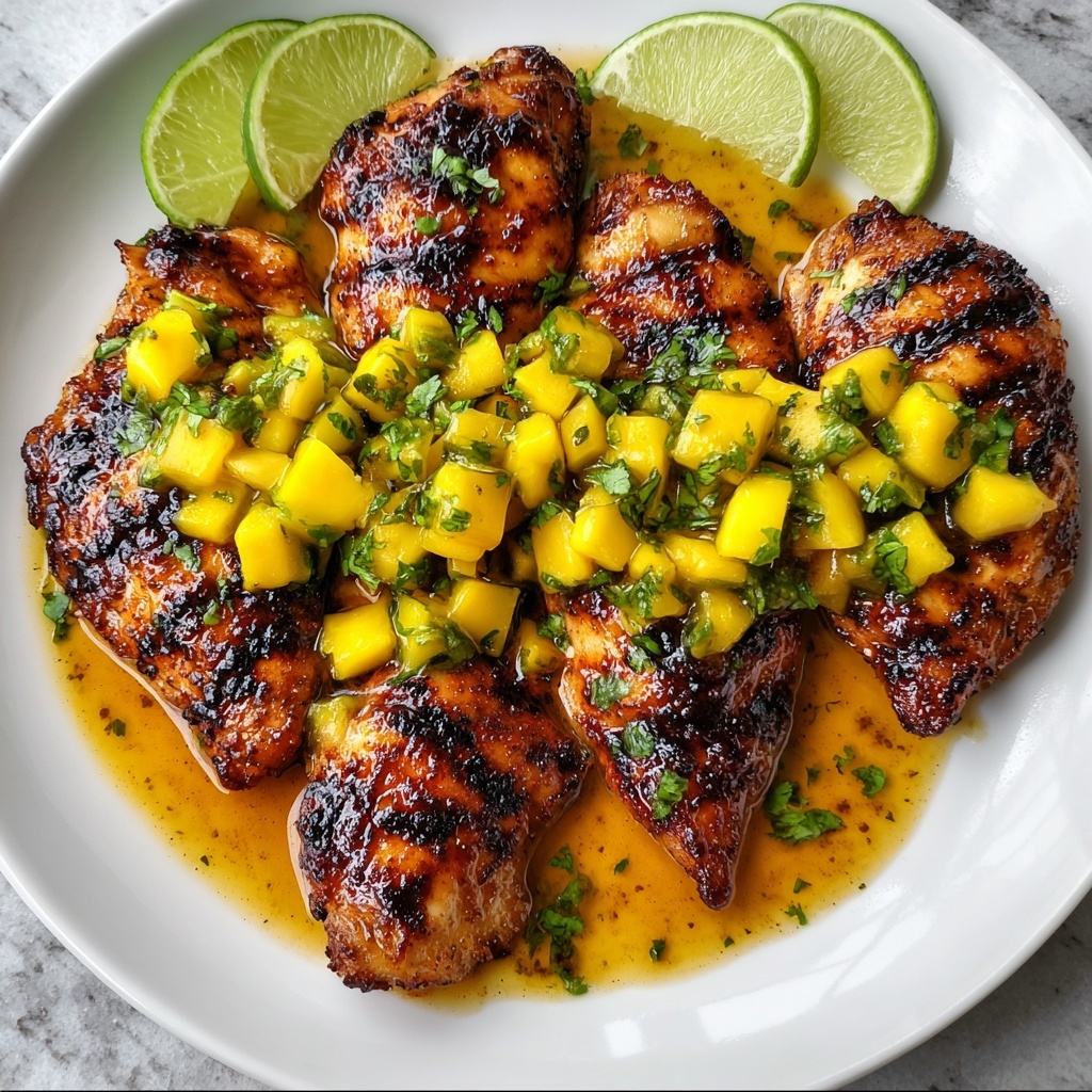 Spicy Grilled Mango Chicken Recipe - Recipe Image