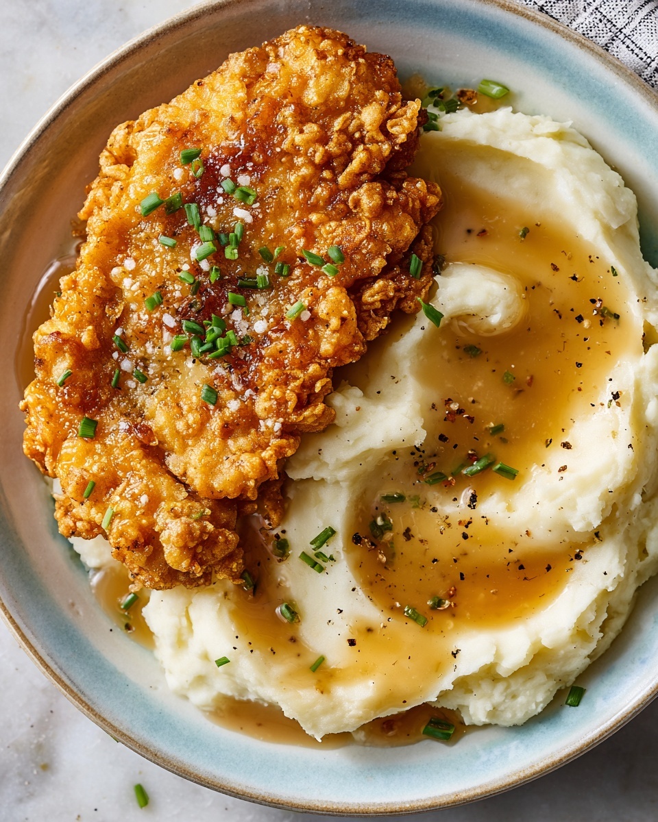 Fried Chicken and Mashed Potatoes Recipe - Recipe Image