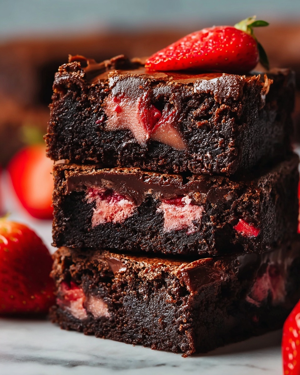 Chocolate Strawberry Brownies Recipe - Recipe Image
