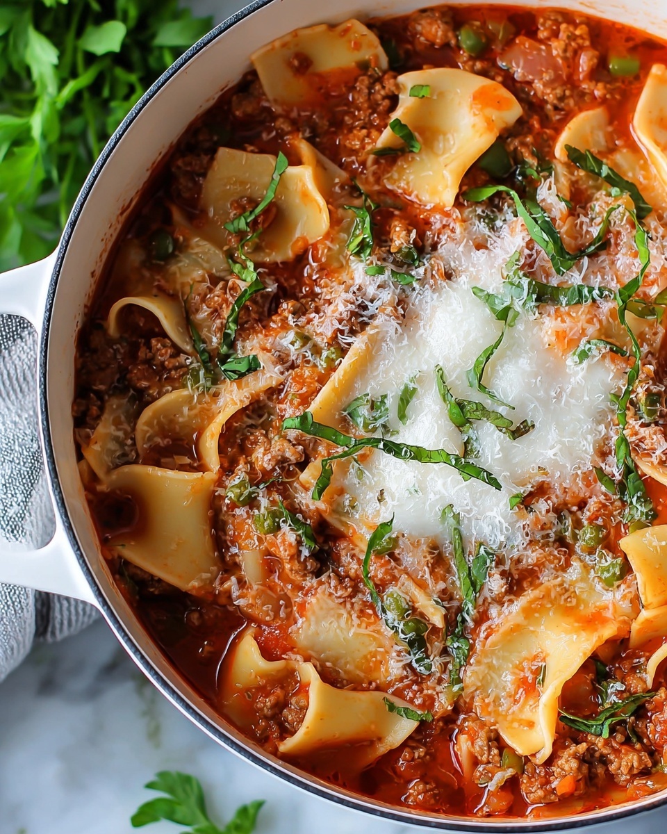 Delicious Homemade Lasagna Soup Recipe - Recipe Image