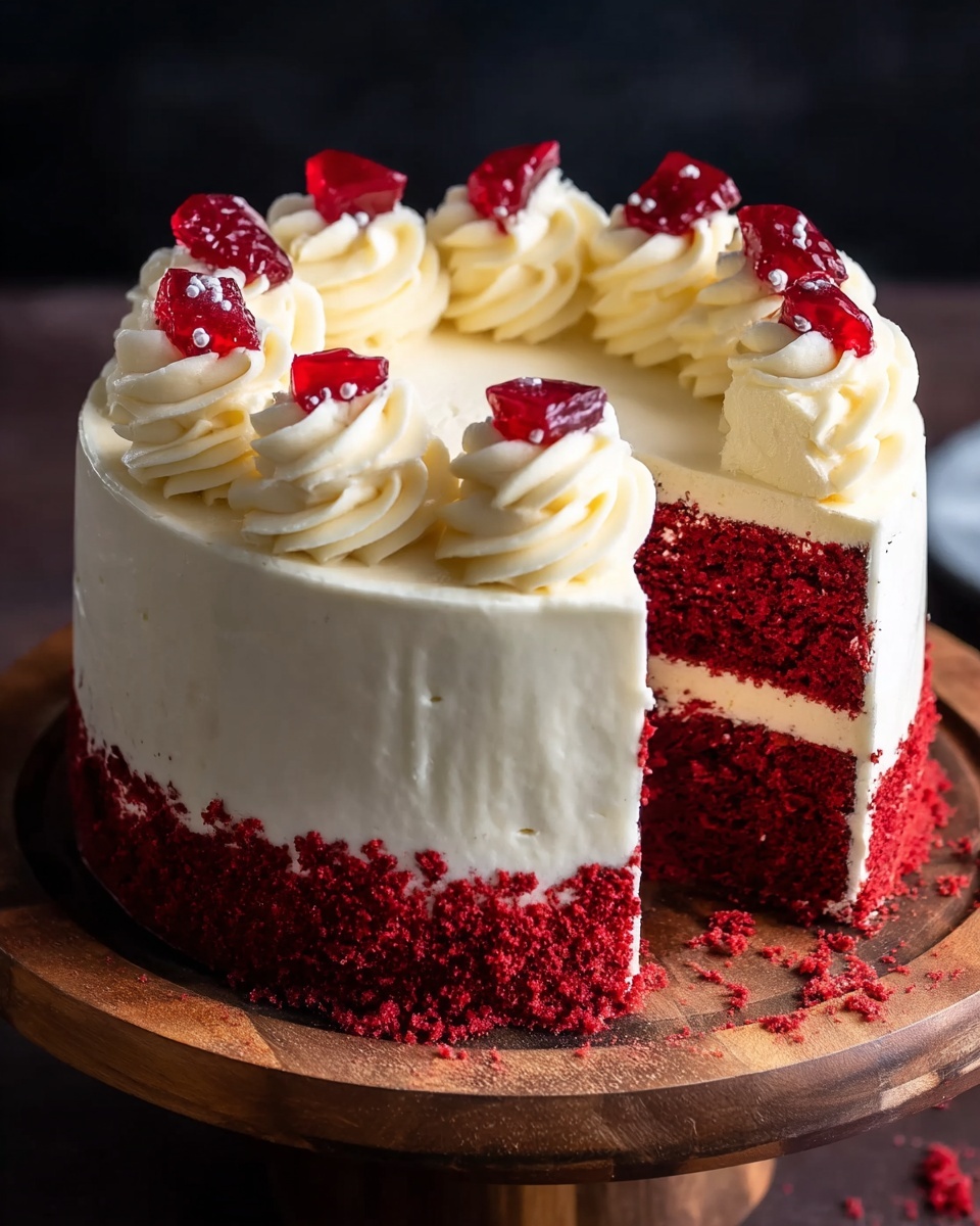Red Velvet Cheesecake Cake Recipe - Recipe Image