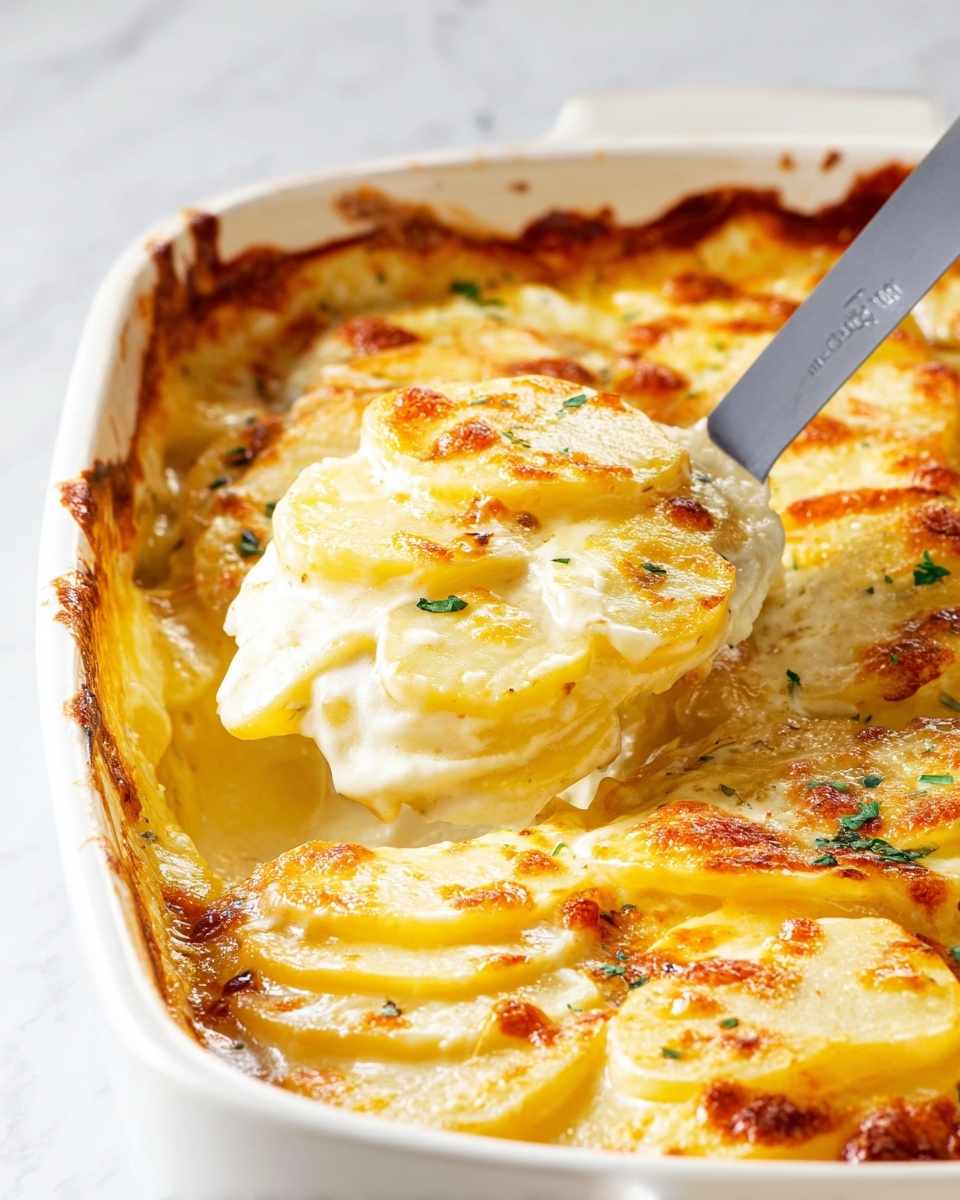 Easy Cheesy Scalloped Potatoes Recipe - Recipe Image