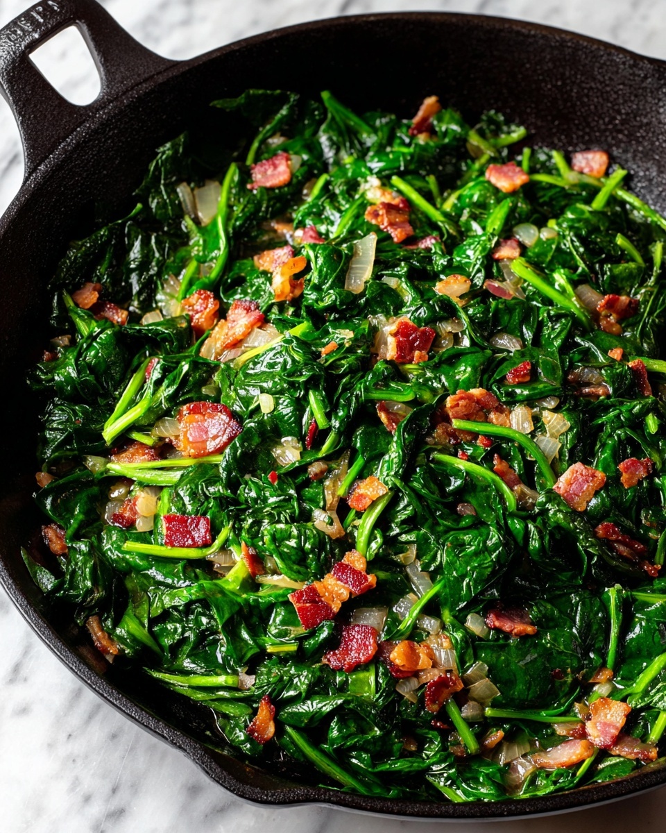 Sautéed Spinach with Bacon Recipe - Recipe Image