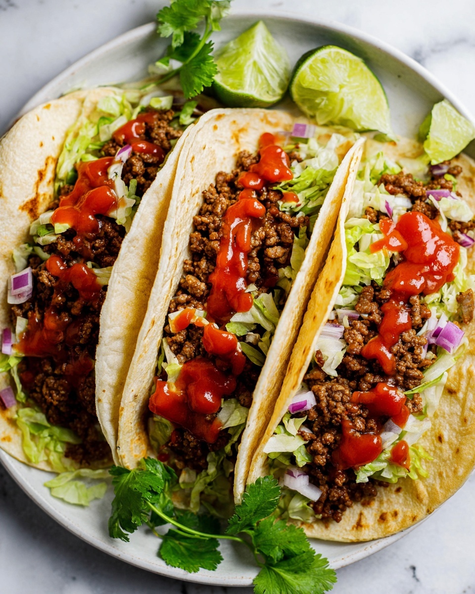 Super Easy Ground Beef Tacos Recipe - Recipe Image