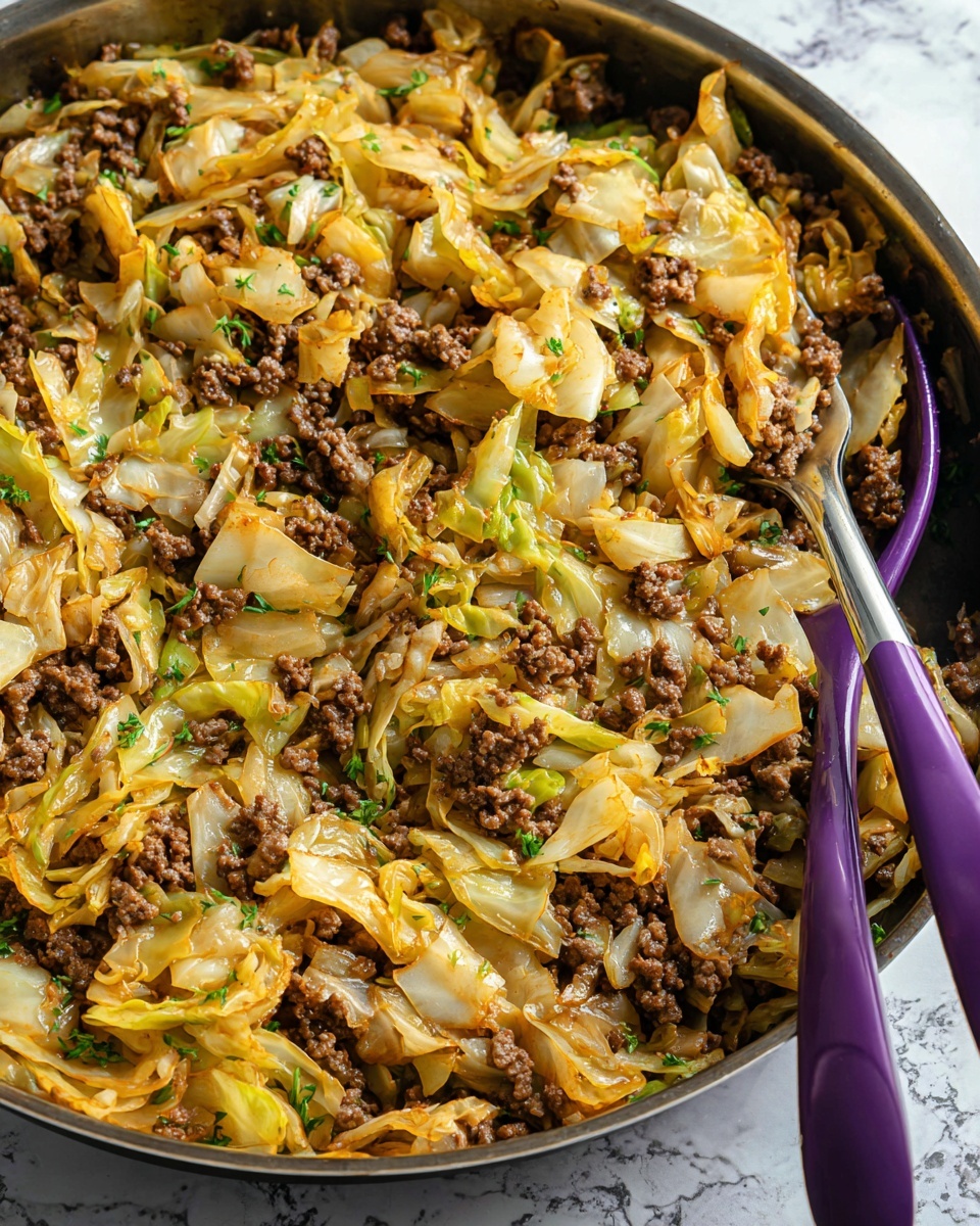 Ground Beef and Cabbage Skillet Recipe - Recipe Image