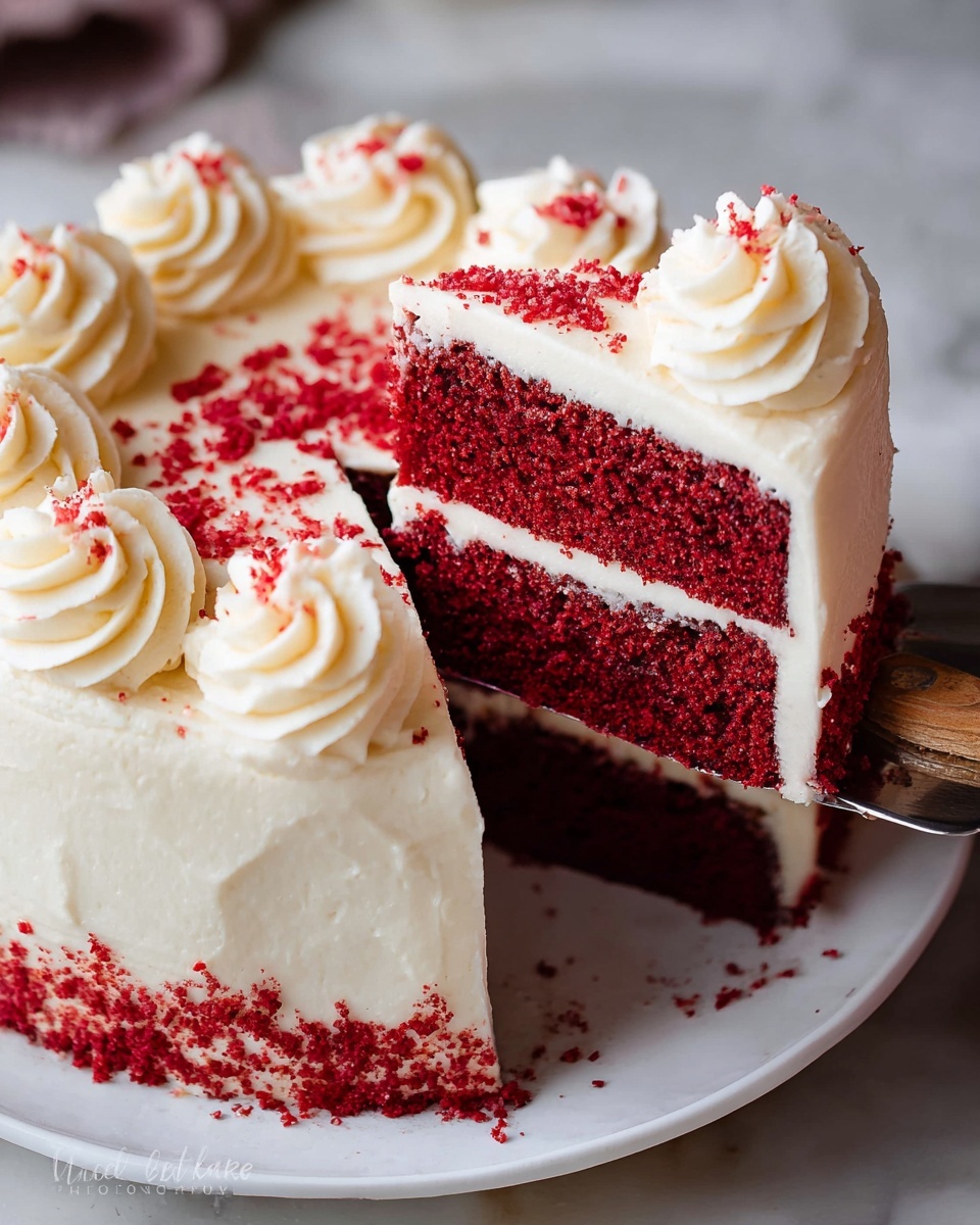 Red Velvet Cake with Cream Cheese Frosting Recipe - Recipe Image