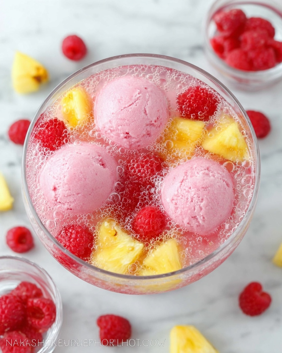 Raspberry Sherbet Party Punch Recipe - Recipe Image