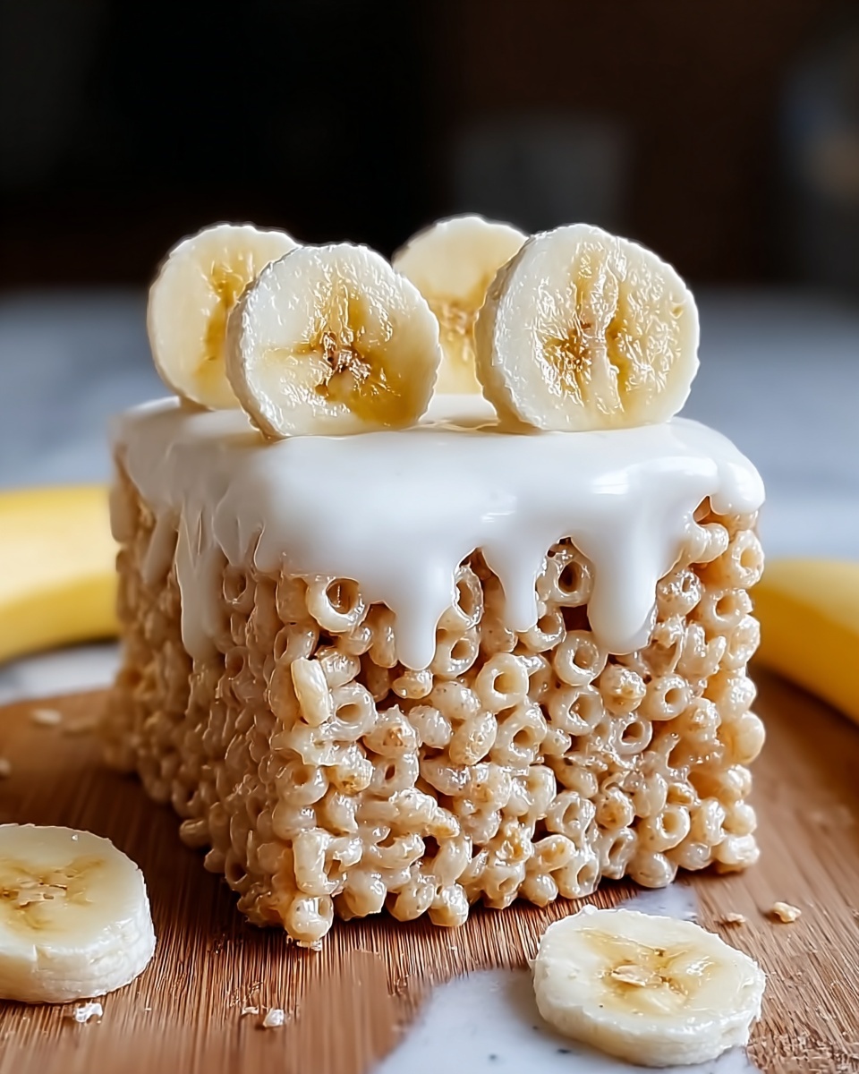Irresistible Banana Pudding Rice Krispie Treats Recipe - Recipe Image