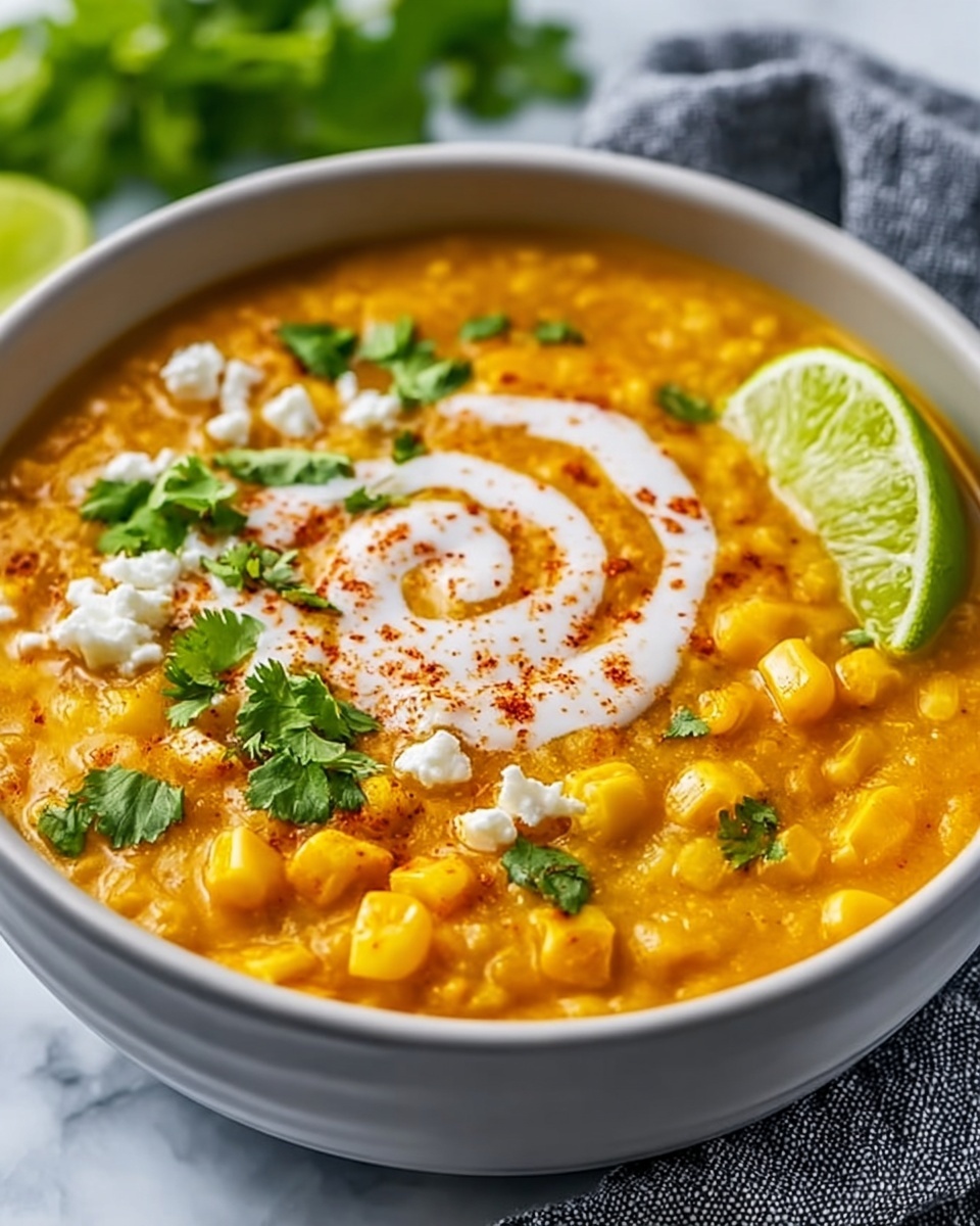 Creamy Mexican Street Corn Soup Recipe - Recipe Image