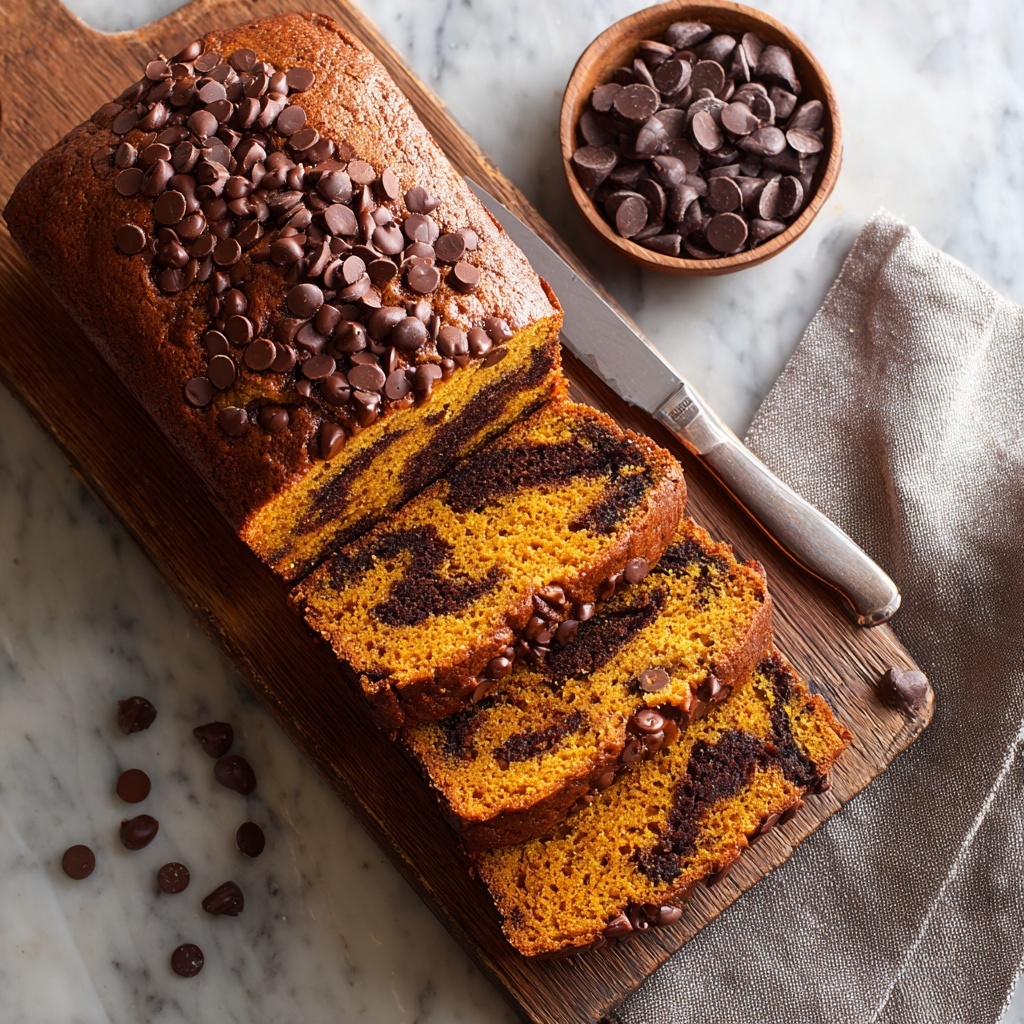 Easy Cake Mix Pumpkin Bread with Chocolate Chips Recipe - Recipe Image