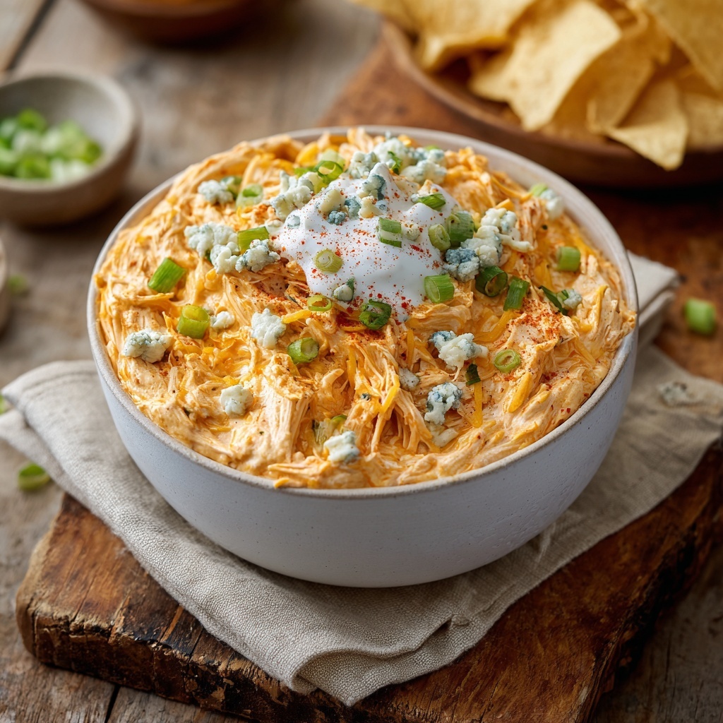High-Protein Buffalo Chicken Dip : Creamy, Spicy & Macro-Friendly Recipe - Recipe Image