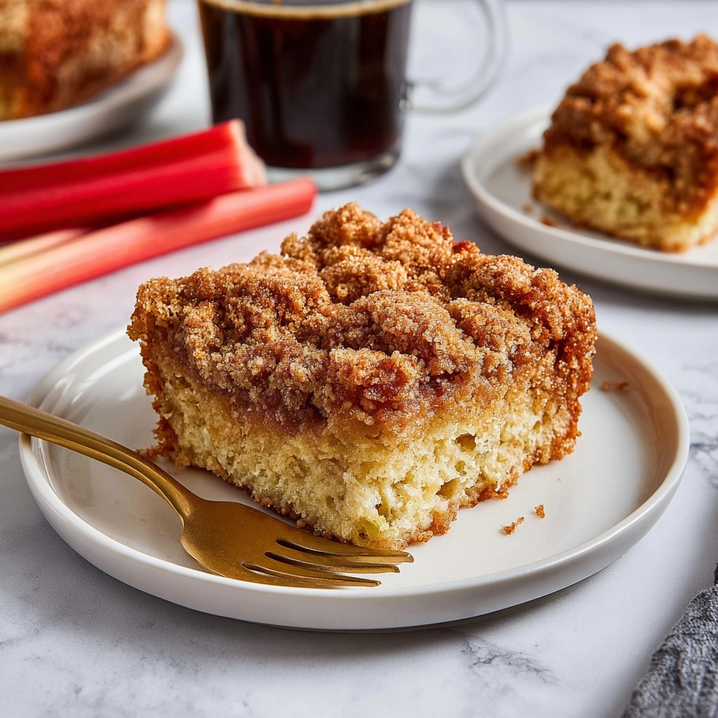Rhubarb Yogurt Coffee Cake Recipe - Recipe Image