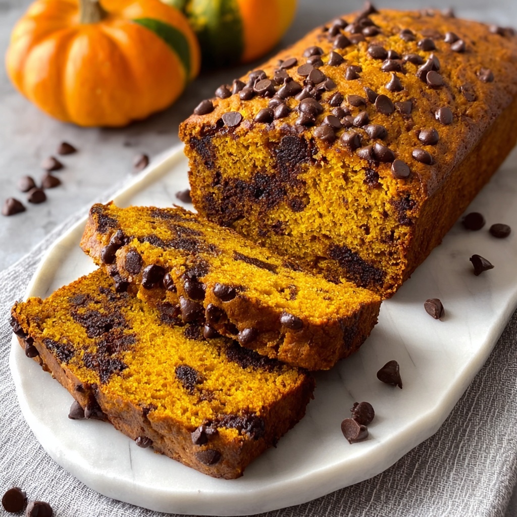 Healthy Pumpkin Chocolate Chip Bread Without Oil Recipe - Recipe Image