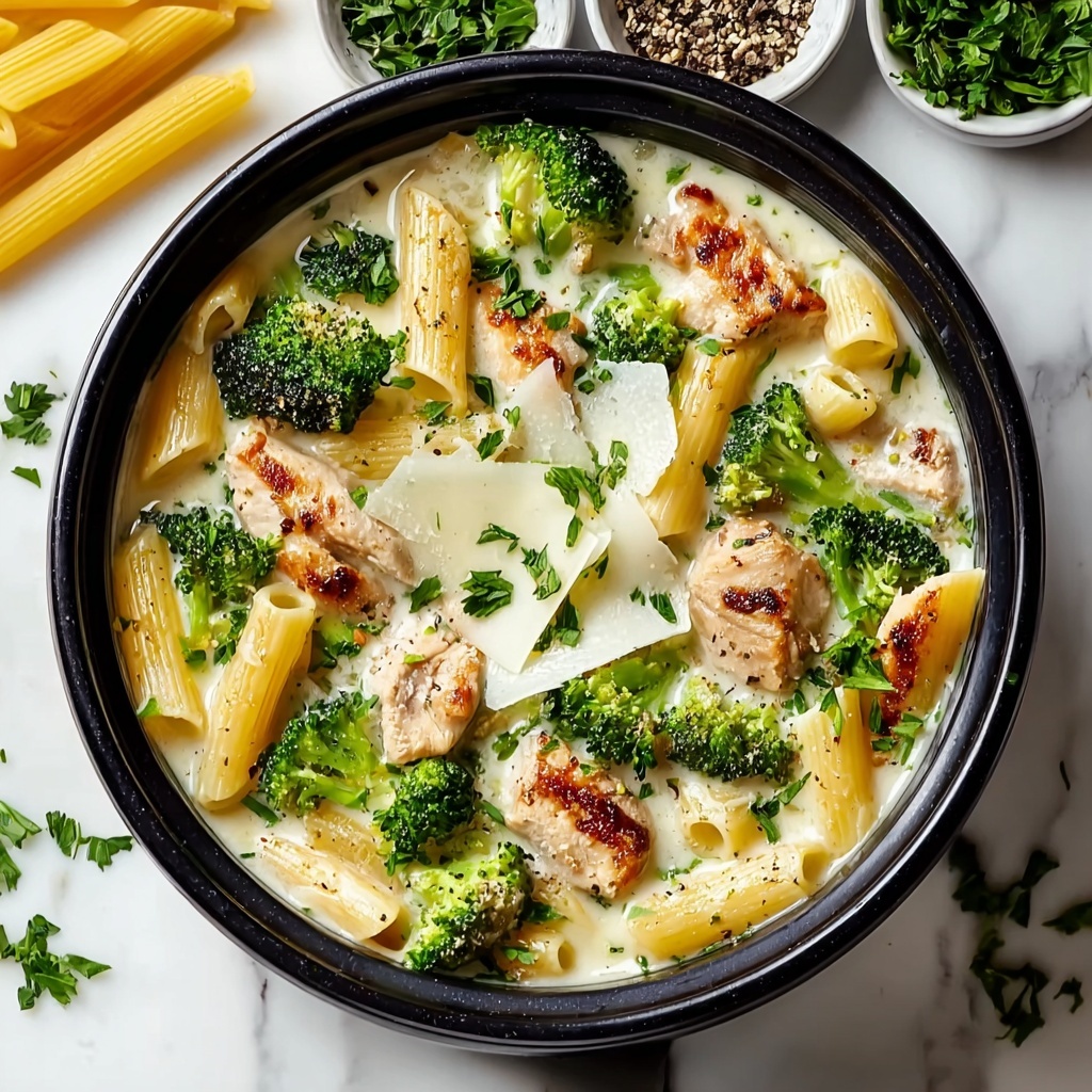 Creamy Broccoli and Chicken Penne Recipe - Recipe Image