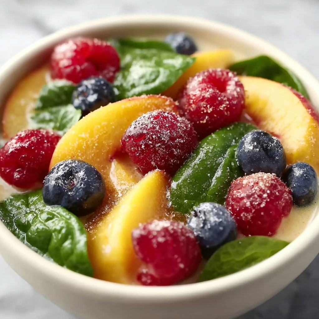 Spinach & Fruit Salad with Honey Lemon Dressing Recipe - Recipe Image