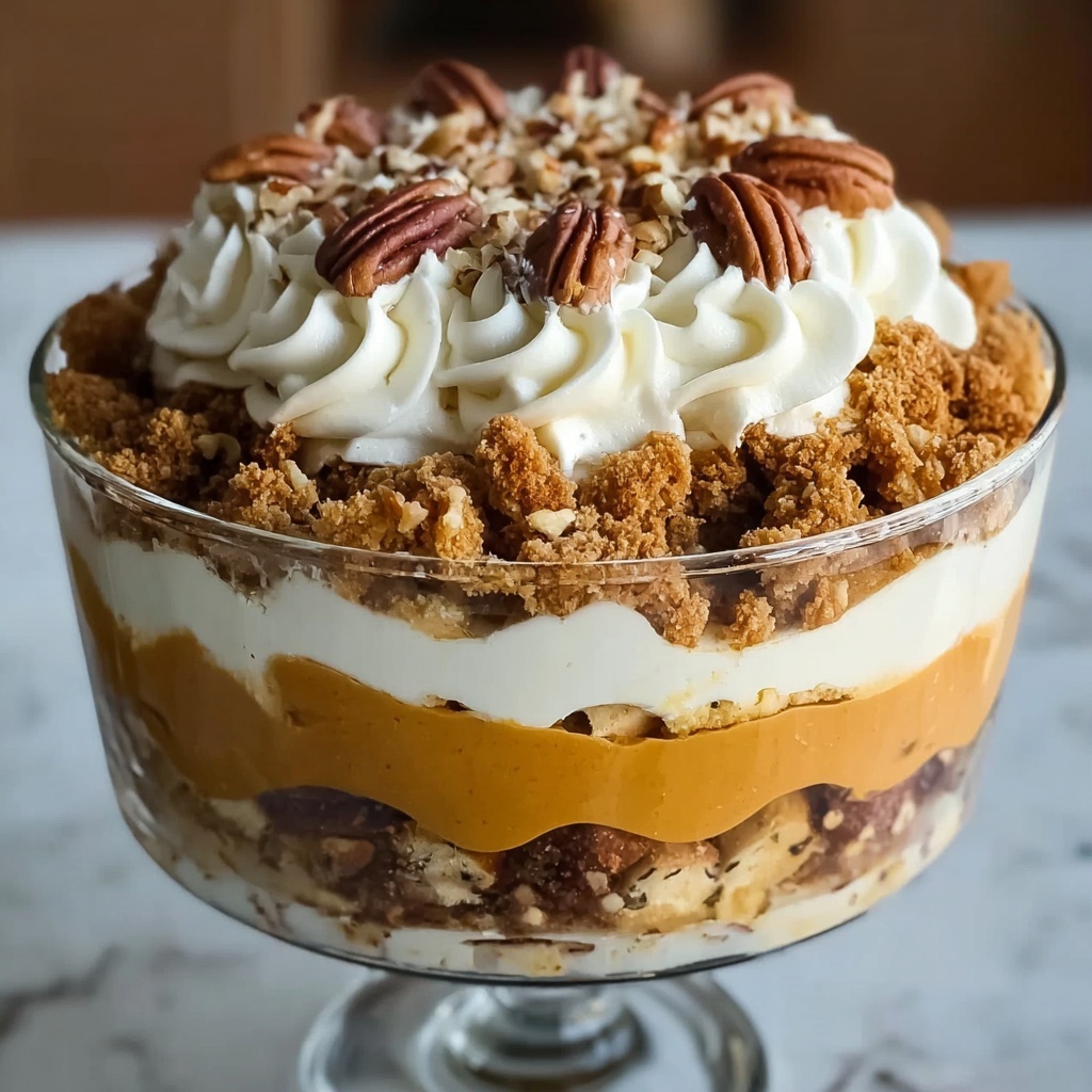 Maple Pecan & Pumpkin Cheesecake Trifle Recipe - Recipe Image